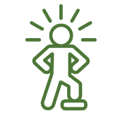 Green Gorilla Values Icons_Walk Tall